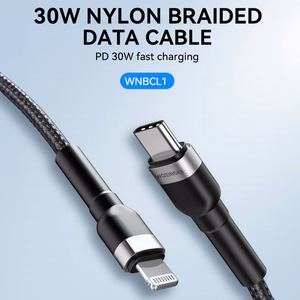 Wozinsky WNBCL1 Lightning / USB-C PD 30W kaabel 1 m - must