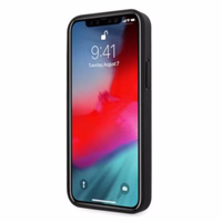 BMW nahast perforeeritud ümbris iPhone 12 Pro Max'ile - must