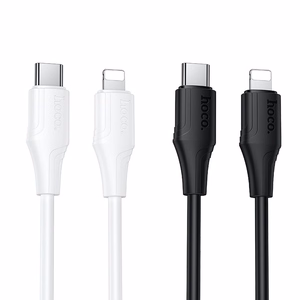 Силиконовый кабель USB C – Lightning Hoco 27W 1 m X124 черный