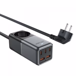 Laadija Acefast Z2 GaN must 75W (3xPD / 2xQC3.0 / 1xAC)