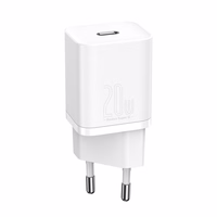 Laadija Baseus Super Si 20W USB-C valge CCSUP-B02