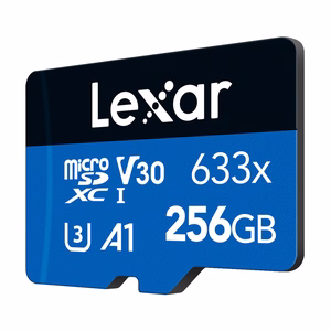 Карта памяти Lexar High-Performance 633x microSDXC объемом 256 ГБ + адаптер SD