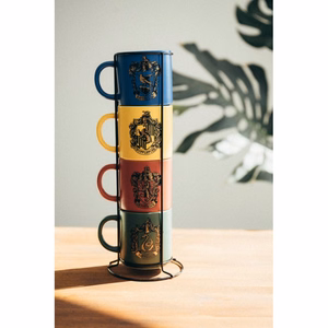 Harry Potter Hogwarts Houses keraamiliste kruuside komplekt alusega, 4 tk, 300 ml