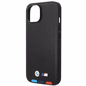 Case BMW BMHCP14M22PTDK iPhone 14 Plus 6.7 "black / black Leather Stamp Tricolor