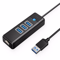 ORICO PW3UR-U3 3-Port USB Jaotur koos RJ45 Port