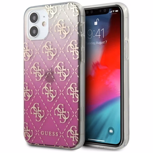 Guess GUHCP12SPCU4GGPI iPhone 12 mini 5.4" roosa/roosa kõvakaaneline 4G Gradient korpus
