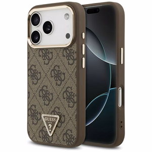 GUESS ümbris jaoks IPHONE 17 Pro compatible with MagSafe GUHMP17LP4GTDGMW (4G PU W/ Triangle Logo) kuldne brown