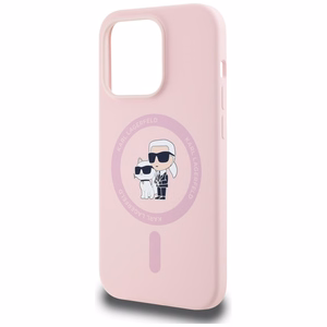 Karl Lagerfeld Silicone Karl&Choupette MagSafe Ümbris jaoks iPhone 14 Pro Max - Roosa