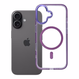 Чехол Frame Clear Hybrid Mag Cover для iPhone 17, совместимый с MagSafe, фиолетовый