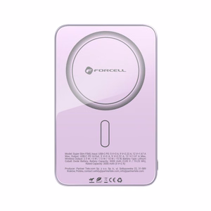 MagSafe-ühilduv akupank Forcell F-Energy SuperSlim F5K8 QC4.0 PD3.0 15W 5000 mAh lilla