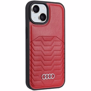 Audi Synthetic Leather Ümbris with MagSafe jaoks iPhone 15 Plus / 14 Plus - punane