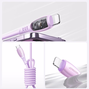 Joyroom S-A59 Vibrant Series 30W USB-C - Lightning kaabel 1.2m - lilla