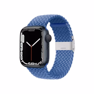 Crong Wave Band punutud rihm Apple Watch 44 / 45 / 46 / 49 mm kellale, sinine