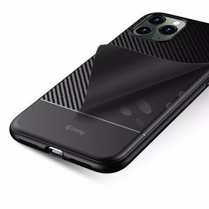 Crong Prestige Carbon ümbris seadmele iPhone 11 Pro Max, must