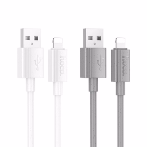 Кабель USB A to Lightning Hoco 2,4A 1 m X107 белый