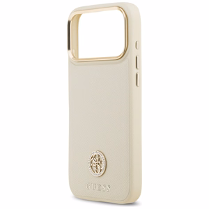 Guess Grained Strass Logo MagSafe ümbris jaoks iPhone 17 Pro Max - beige