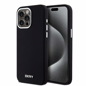 DKNY DKHMP15XSMCHLK iPhone 15 Pro Max6.7" must ümbris Liquid Silicone Small Metal Logo MagSafe