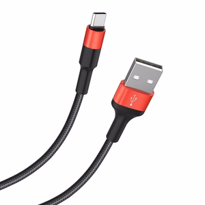 Кабель USB A - USB C Hoco 2A 1 m X26 чёрно-красный