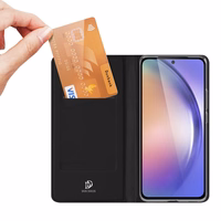 DUX DUCIS wallet ümbris SKIN PRO jaoks SAMSUNG A55 must