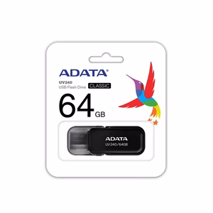ADATA UV240 USB mälupulk 64GB USB 2.0 must
