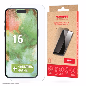 Karastatud klaas 2D täisekraanikaitse iPhone 16/15 Pro/15 jaoks, läbipaistev