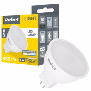 Rebel MR16 LED bulb, 6 W, 4000 K, 12 V