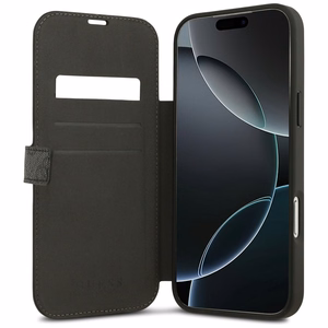 GUESS book ümbris jaoks IPHONE 17 Pro Max GUBKP17X4GMGGR (PU 4G Metal Logo) must