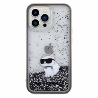 KARL LAGERFELD ümbris jaoks IPHONE 13 Pro Max KLHCP13XLKCNSK (Liquid Glitter C) läbipaistev