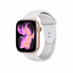Crong Liquid Apple Watch rihm, 44/45/46/49 mm, valge