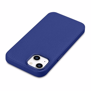 iCarer Litchi Premium nahkkott iPhone 14 Magnetic Leather Case MagSafe tumesinine (WMI14220709-DB)