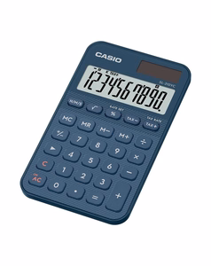 Casio SL-310YC-NY calculator, battery and solar-powered, blue