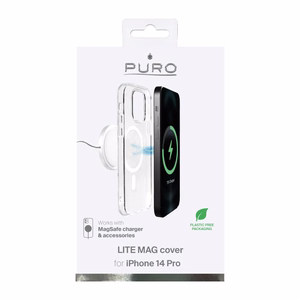 Puro Lite Mag MagSafe Silicone Ümbris jaoks iPhone 14 Pro - Läbipaistev