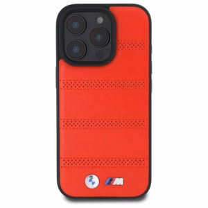 BMW M Perforated And Stitched Line MagSafe ümbris jaoks iPhone 16 Pro Max - punane