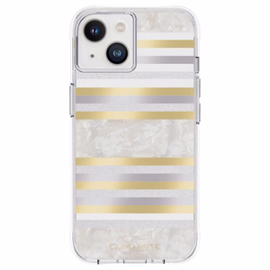 Case-Mate Pearl Stripes MagSafe ümbris seadmele iPhone 14 / 13, pärlmutrikaunistusega
