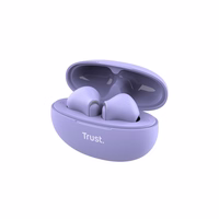 Trust Yavi - juhtmevaba Earbuds Bluetooth TWS with Charging ümbris & ENC (lilla)