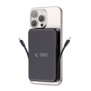 Tech-Protect LifeMag PB31 Power Bank koos MagSafe 10000mAh 15W USB-C / USB-A / sisseehitatud USB-C / Lightning kaablid - must