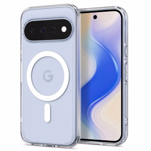 Spigen Ultra Hybrid Mag MagSafe ümbris Google Pixel 11-le, läbipaistev / valge