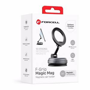 Forcell F-Grip Magic Mag iminapaga magnetiline auto telefonihoidik, MagSafe'iga ühilduv – must