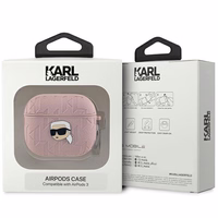 Karl Lagerfeld Monogram Karl Head ümbris jaoks AirPods 3 - roosa
