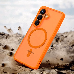 Tech-Protect Magmat MagSafe Ümbris for Samsung Galaxy S26 - oranž Matt