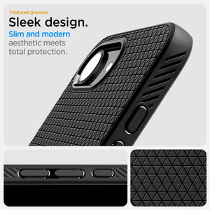 Spigen Liquid Air iPhone 16e Ümbris - Matte must