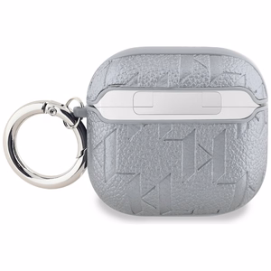 Karl Lagerfeld Monogram Karl & Choupette Head ümbris jaoks AirPods 4 - hõbedane