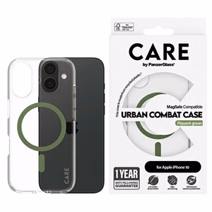 CARE by PanzerGlass Flagship Ümbris iPhone 16 6.1" roheline/roheline MagSafe 1369