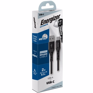 Energizer Ultimate C520CKBK USB-A–USB-C laadimis- ja andmekaabel, 2 m, must