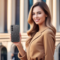 Crystal Glitter Ümbris jaoks Samsung Galaxy A55 5G Hõbedane