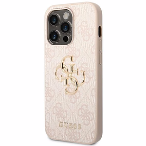 Guess GUHCP14X4GMGPI iPhone 14 Pro Max 6.7" roosa/roosa kõvakott 4G Big Metal Logo