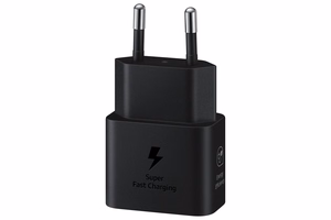 Originaal Samsung EP-T2510XBEGEU USB-C PD 25W GaN laadija USB-C - USB-C kaabliga, must, blisterpakend