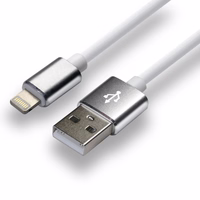 everActive cable USB Lightning 1m - valge, silicone, quick charge, 2,4A - CBS-1IW
