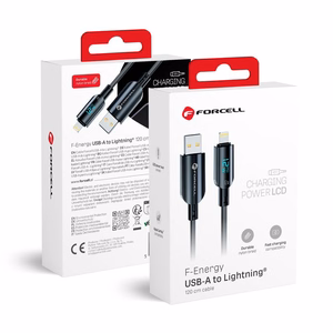 Kaabel USB A to Lightning Forcell F-Energy 2,4A 12W Digital 1,2 m C273 must
