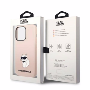 Karl Lagerfeld KLHCP14LSNCHBCP iPhone 14 Pro 6.1" жёсткий чехол розовый/розовый Silicone Choupette